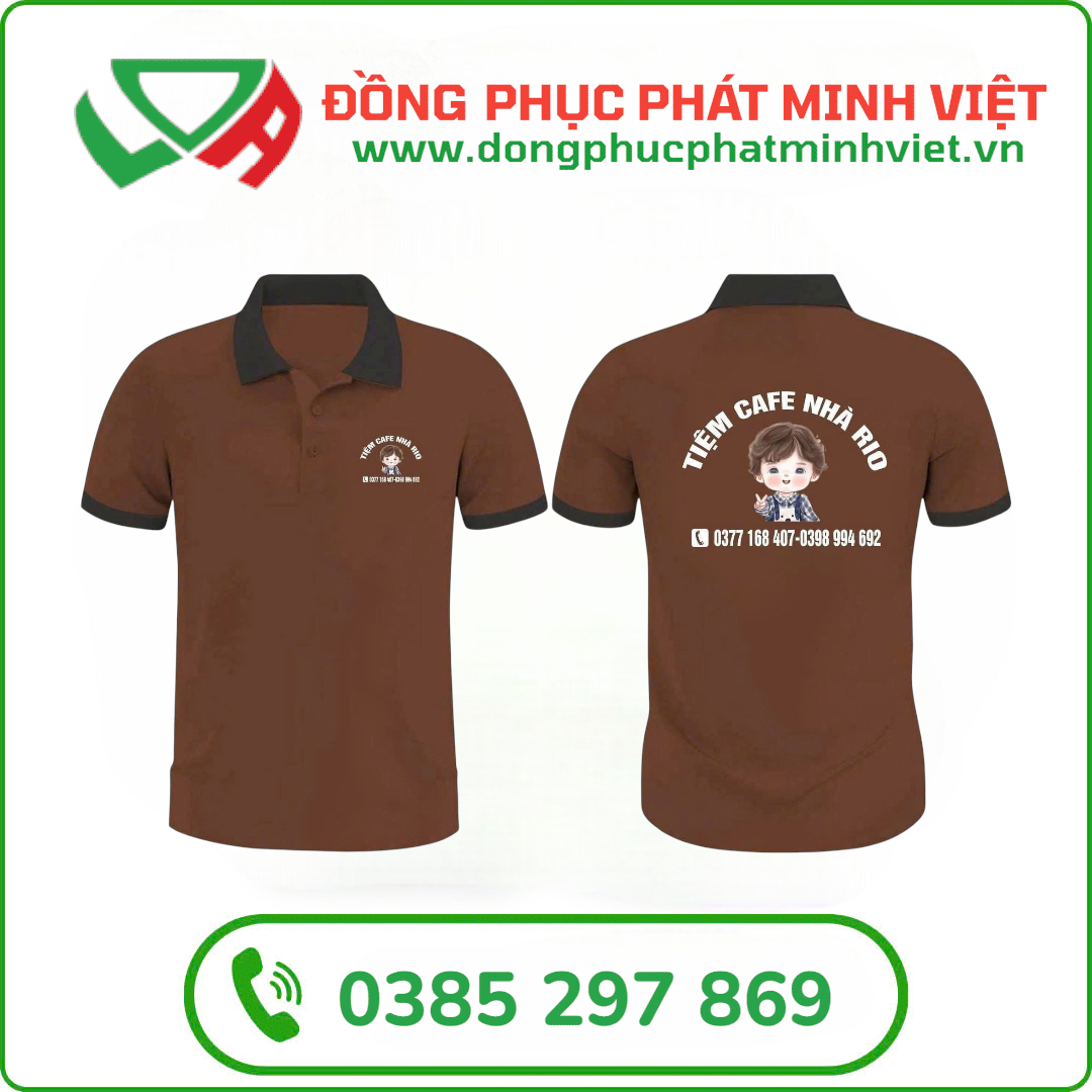 Áo thun đồng phục tiệm cà phê
