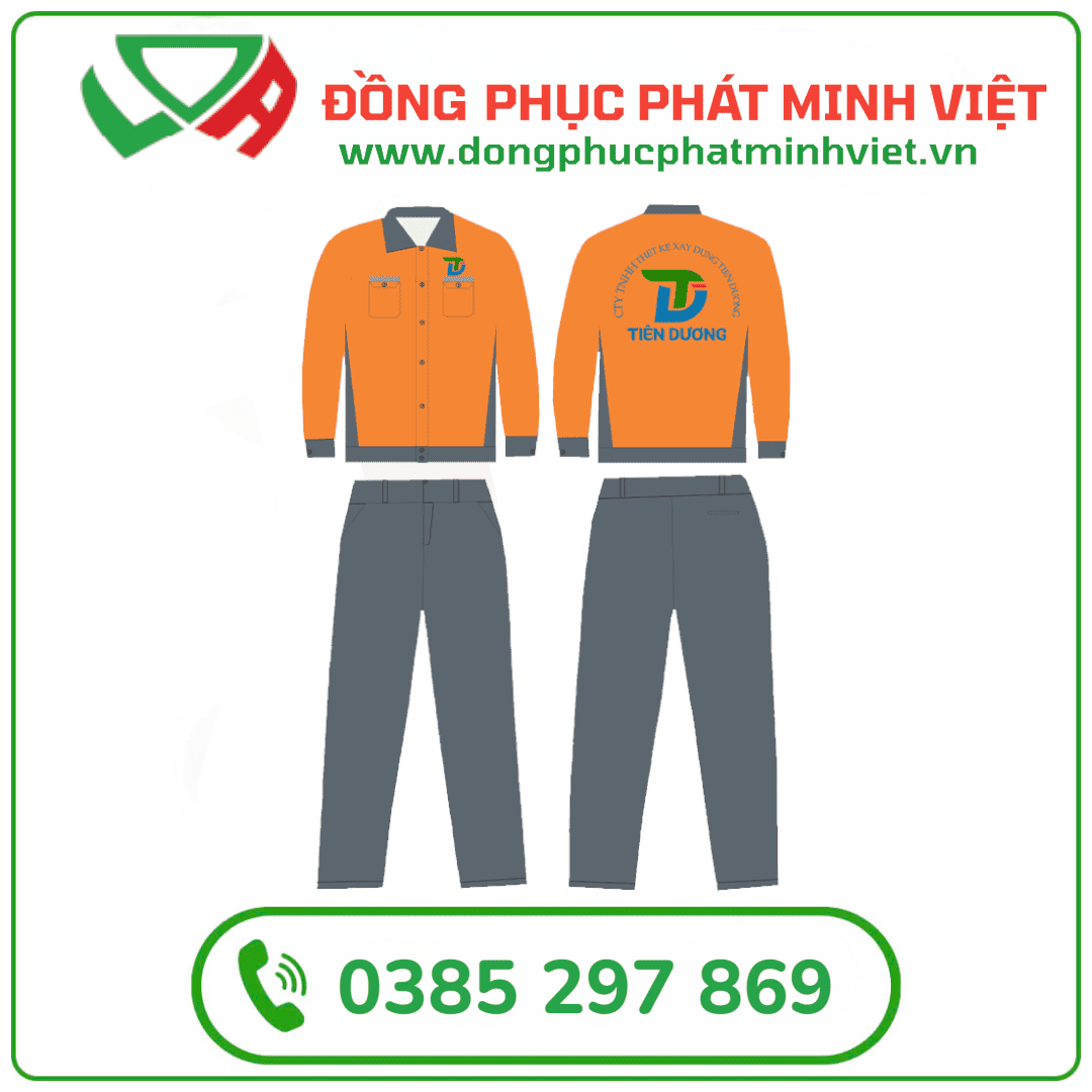 Bộ Quần Áo Bảo Hộ Công Ty Thiết Kế Xây Dựng Tiên Dương