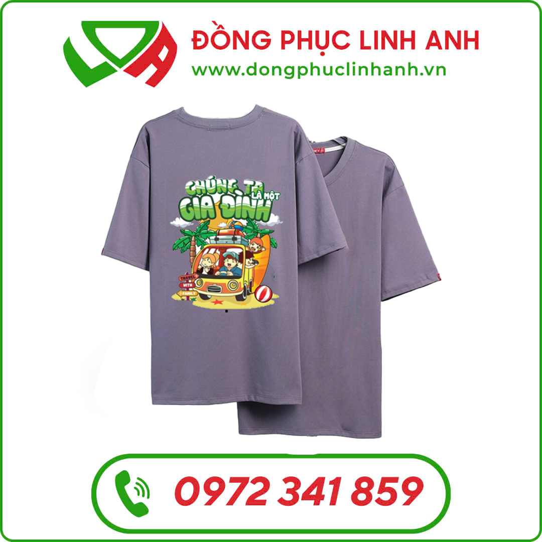 Áo Lớp Cổ Tròn Màu Xám Tím